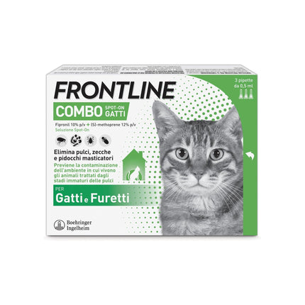 Boehringer Ingelheim | Frontline Combo Gatti Antiparassitario 3 Pipette