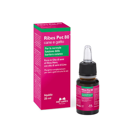 NBF Lanes | Ribes Pet 80 cane e gatto Gocce – Dermatosi e Perdita Pelo 25ml