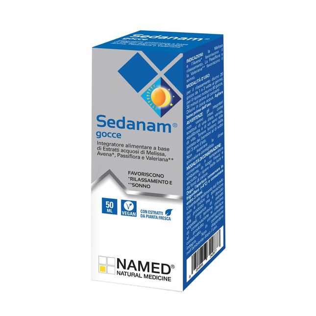 Named | Sedanam Gocce Integratore per Rilassamento e Riposo Notturno 50ml