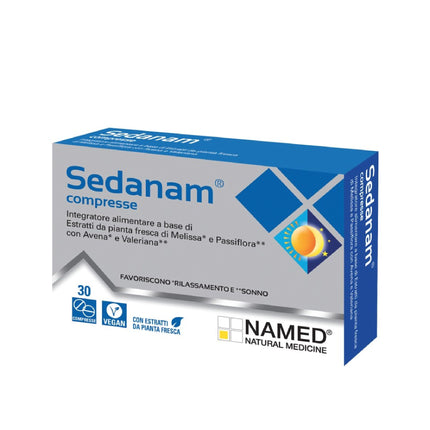 Named | Sedanam Integratore Relax e Sonno con Melissa, Passiflora, Avena e Valeriana