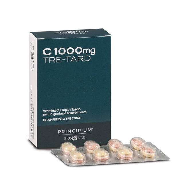 Bios Line | Principium C 1000mg Tre-Tard  con Vitamina C in 24 Compresse