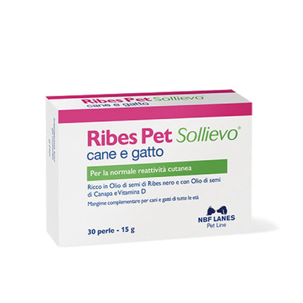 NBF Lanes | Ribes Pet Sollievo cane e gatto Perle – Reattività Cutanea 30prl