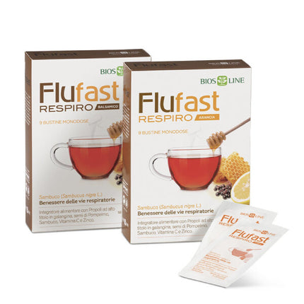 Bios Line | Flufast Respiro 9 Buste Integratore per il Benessere Respiratorio