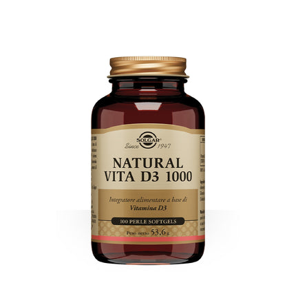 Solgar | Natural Vita D3 1000 – Benessere Ossa e Sistema Immunitario
