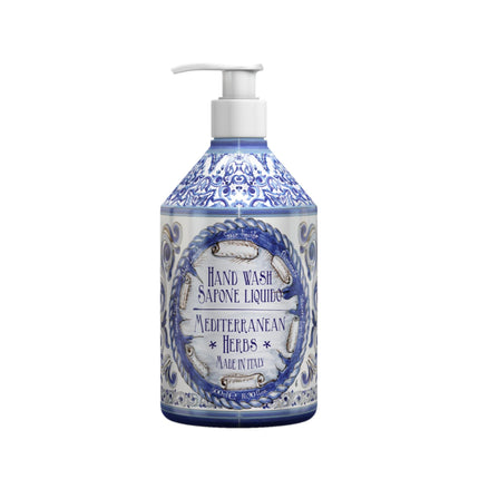 Rudy Profumi | Maioliche Sapone Liquido Idratante Erbe del Mediterraneo, 500ml

