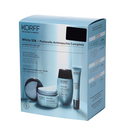 Korff | White Silk Trattamento Anti‑Spot Completo – Crema, Gel, Dischetti