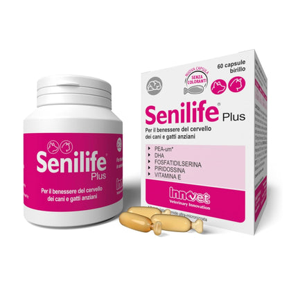 Innovet | Senilife® Plus Integratore Benessere Cervello Cani e Gatti Anziani