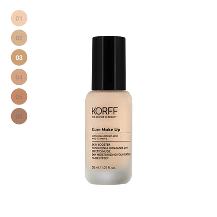 Korff | Skin Booster Fondotinta Fluido 03 Effetto Nude Idratante – 30ml