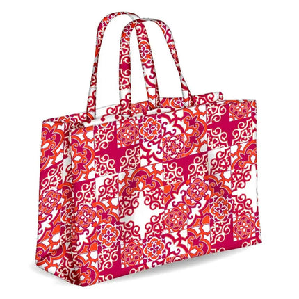 EFAS | Colors Tote Bag Red Borsa Shopping in Tessuto