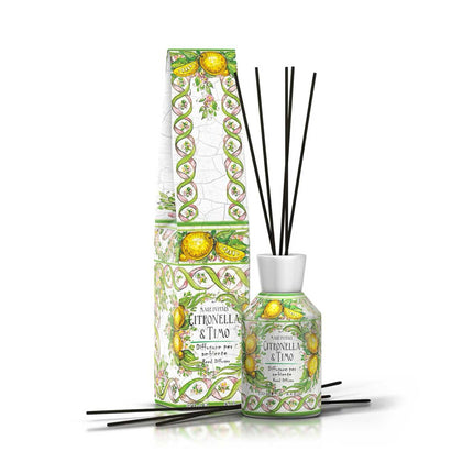Rudy Profumi | Maioliche Diffusore a Bastoncini Fragranza Citronella e Timo, 100ml
