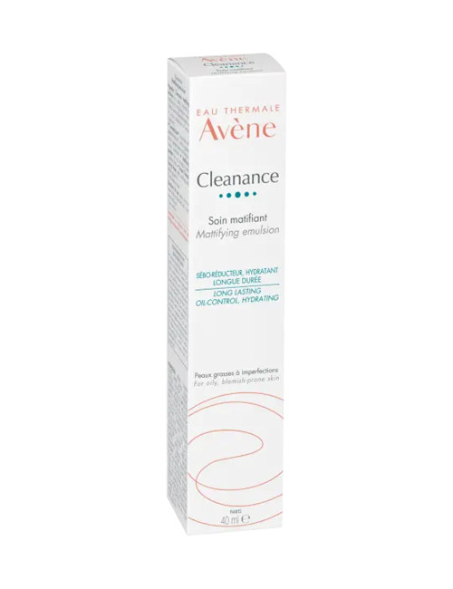 Avène Cleanance Trattamento Opacizzante 40ml - Crema Idratante e Lenitiva per Pelle Grassa e Mista - Riduce l'Effetto Lucido